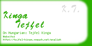 kinga tejfel business card